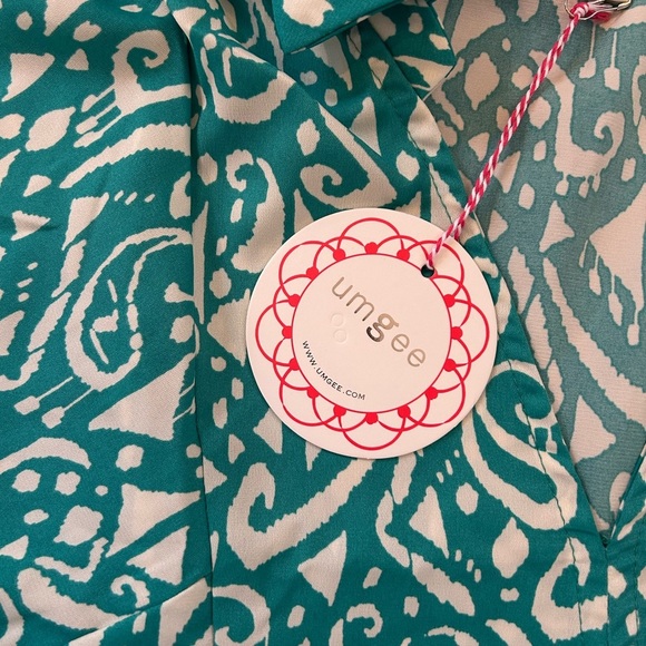 Umgee Teal/White Tiered Sundress - Picture 3 of 8